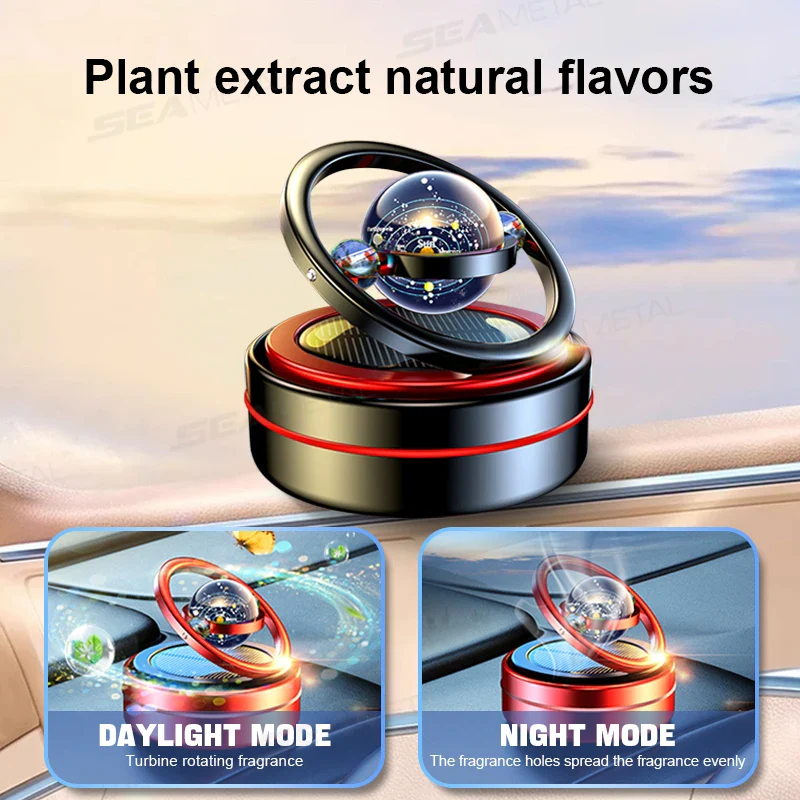 Eco-Friendly Solar Car Air Freshener with Automatic Rotation - Image 5