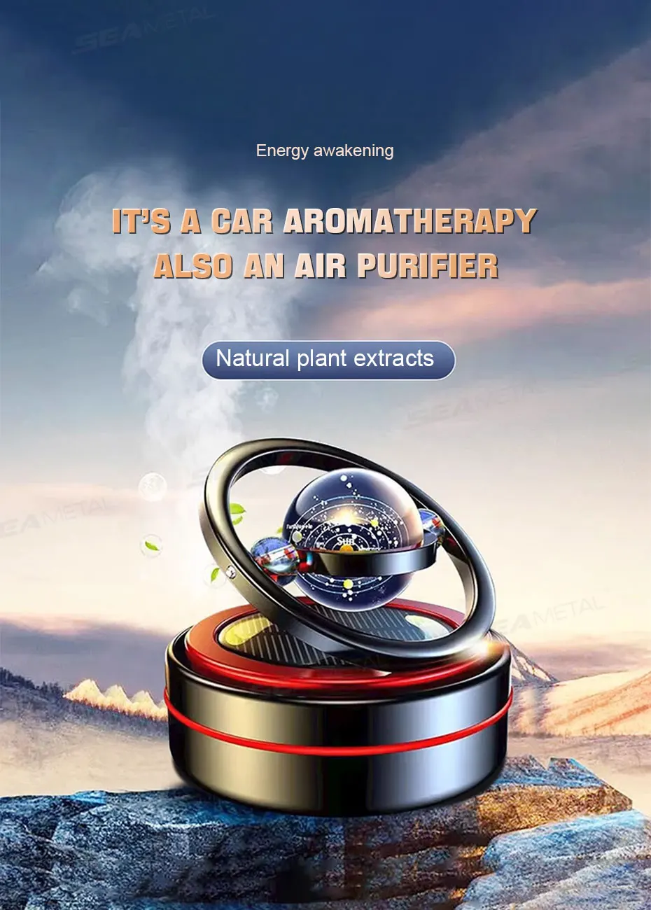 Eco-Friendly Solar Car Air Freshener with Automatic Rotation - Image 7