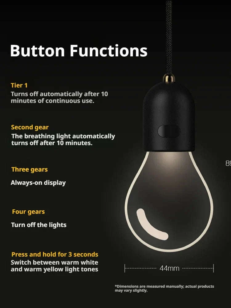 Elegant Bulb Light Car Pendant Mirror Hanging Soft Glow LED Ambient Light Decoration - Image 10