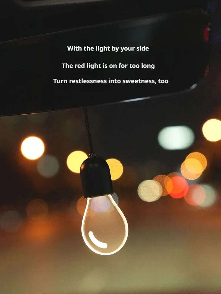 Elegant Bulb Light Car Pendant Mirror Hanging Soft Glow LED Ambient Light Decoration - Image 17