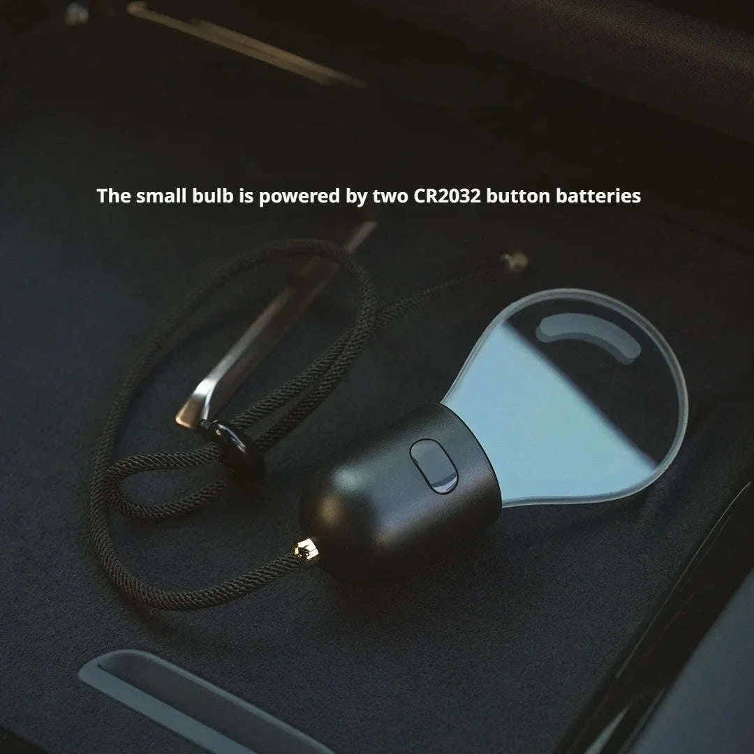 Elegant Bulb Light Car Pendant Mirror Hanging Soft Glow LED Ambient Light Decoration - Image 2