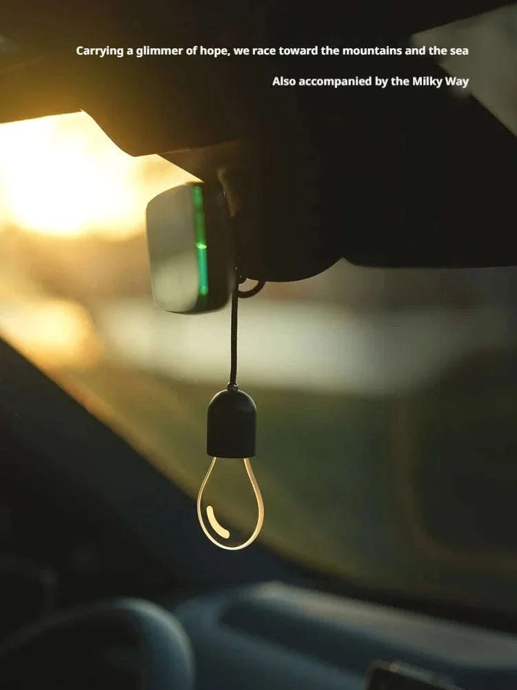 Elegant Bulb Light Car Pendant Mirror Hanging Soft Glow LED Ambient Light Decoration - Image 20