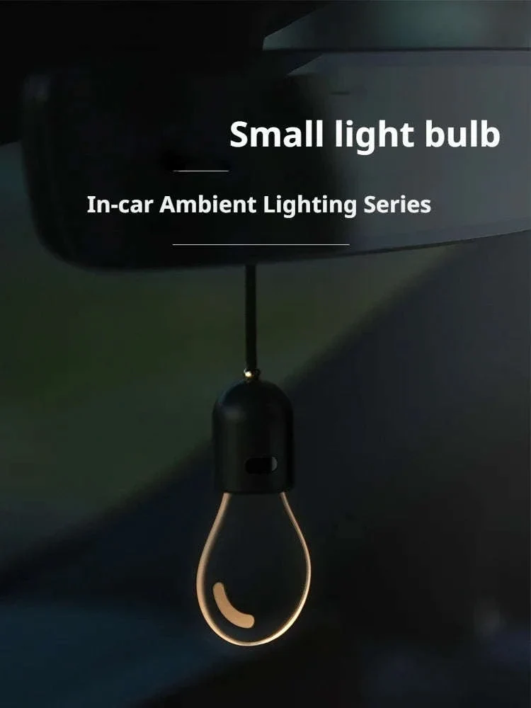Elegant Bulb Light Car Pendant Mirror Hanging Soft Glow LED Ambient Light Decoration - Image 22