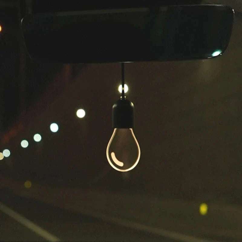 Elegant Bulb Light Car Pendant Mirror Hanging Soft Glow LED Ambient Light Decoration - Image 24
