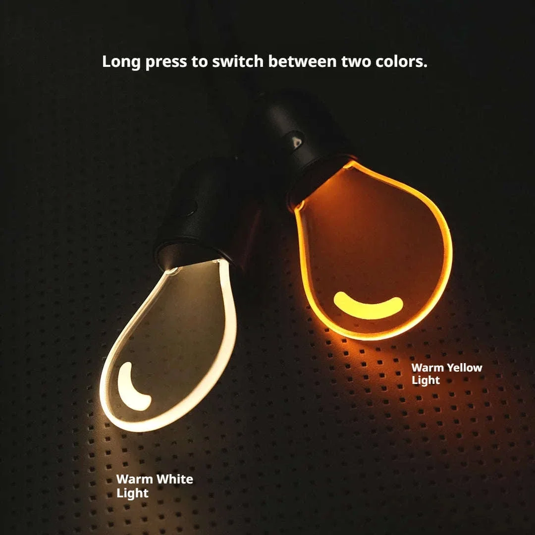 Elegant Bulb Light Car Pendant Mirror Hanging Soft Glow LED Ambient Light Decoration - Image 3