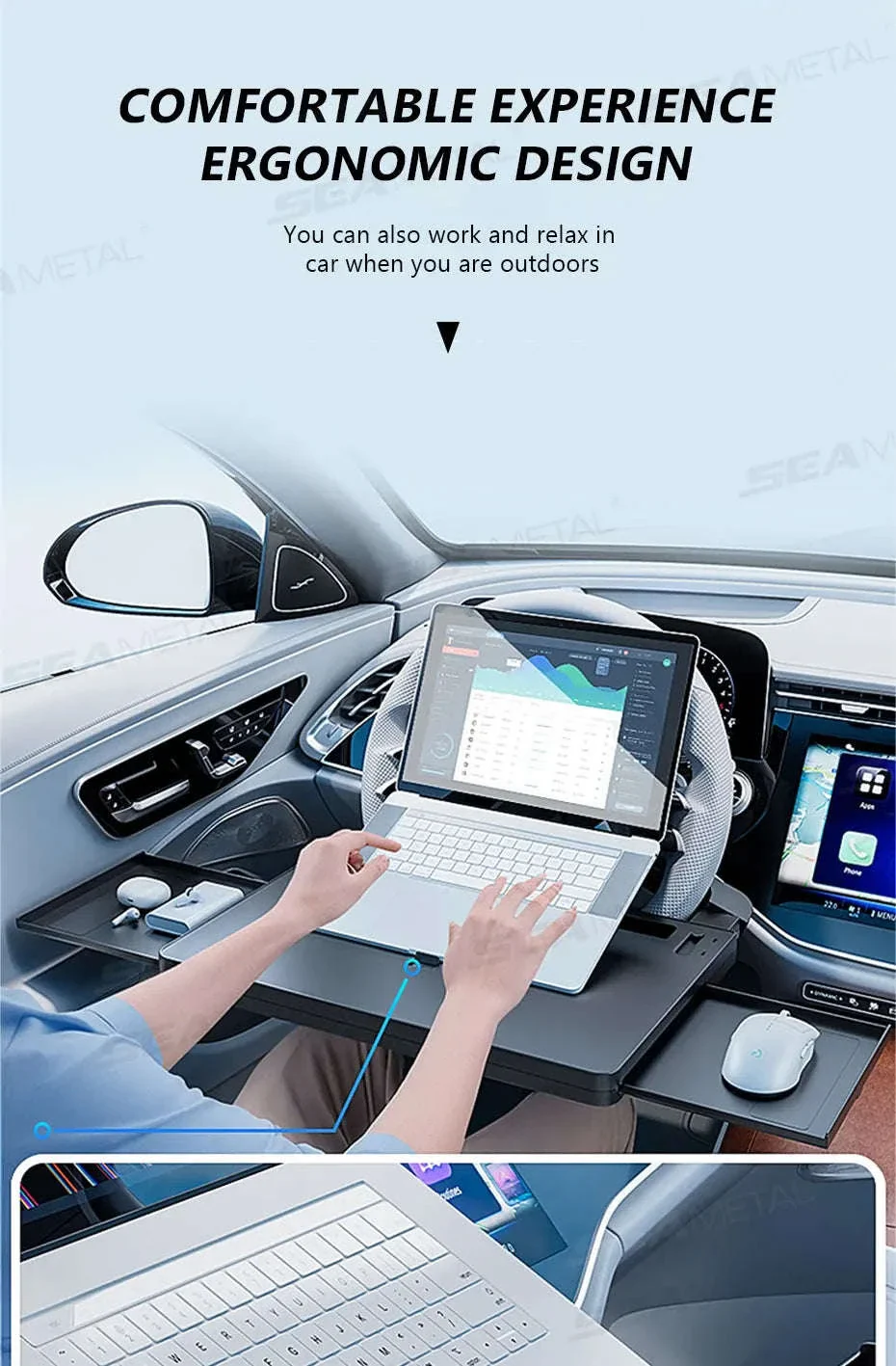 Extendable Steering Wheel Tray for Car - Image 10
