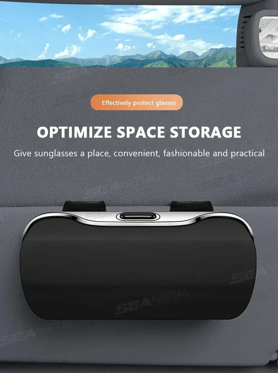 Extra-Large Car Glasses Case for Sun Visor - Image 10
