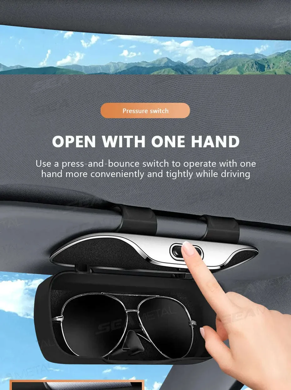 Extra-Large Car Glasses Case for Sun Visor - Image 11