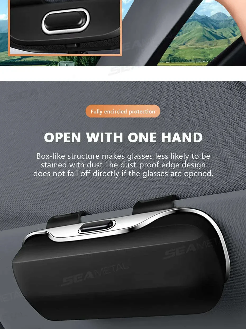 Extra-Large Car Glasses Case for Sun Visor - Image 12