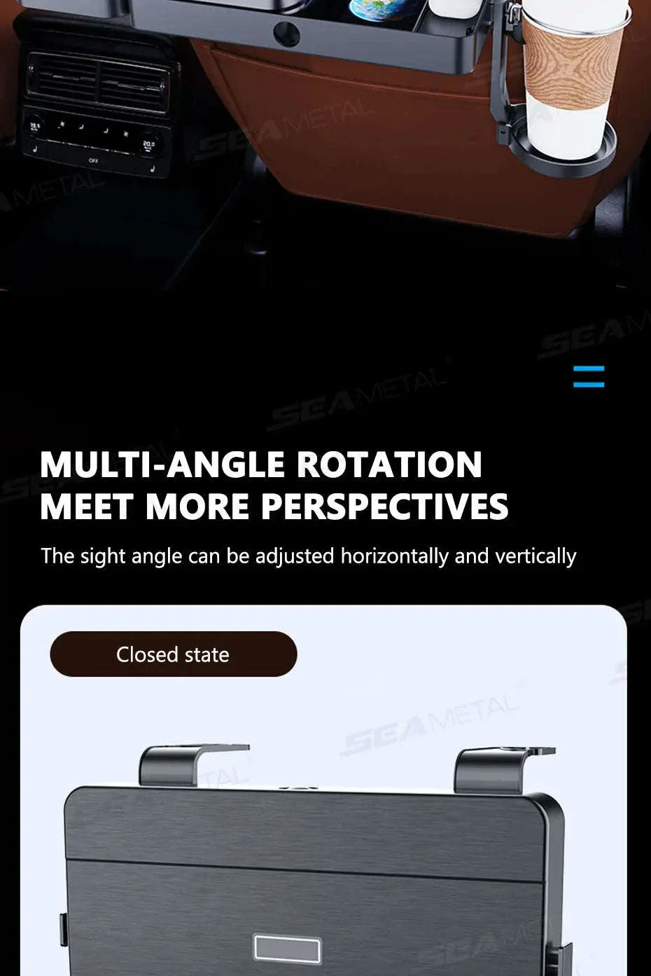 Foldable Car Seat Tray Table with Drink Holder - Image 10