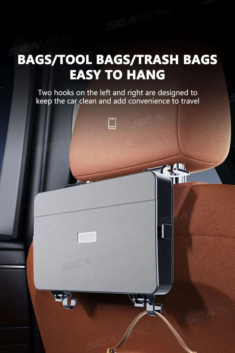 Foldable Car Seat Tray Table with Drink Holder - Image 16