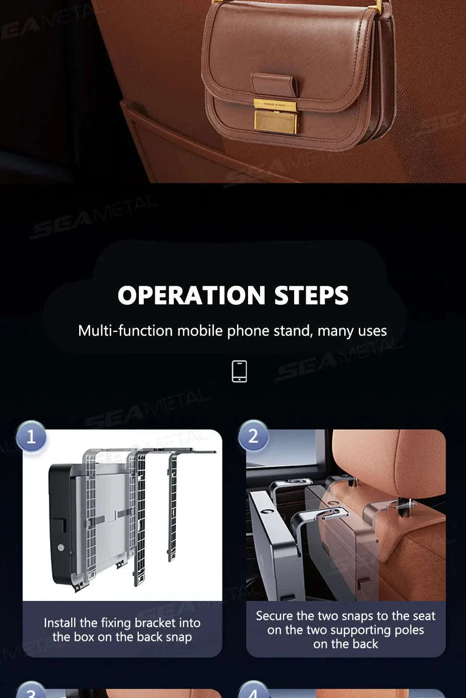 Foldable Car Seat Tray Table with Drink Holder - Image 17