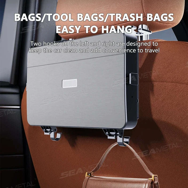 Foldable Car Seat Tray Table with Drink Holder - Image 4