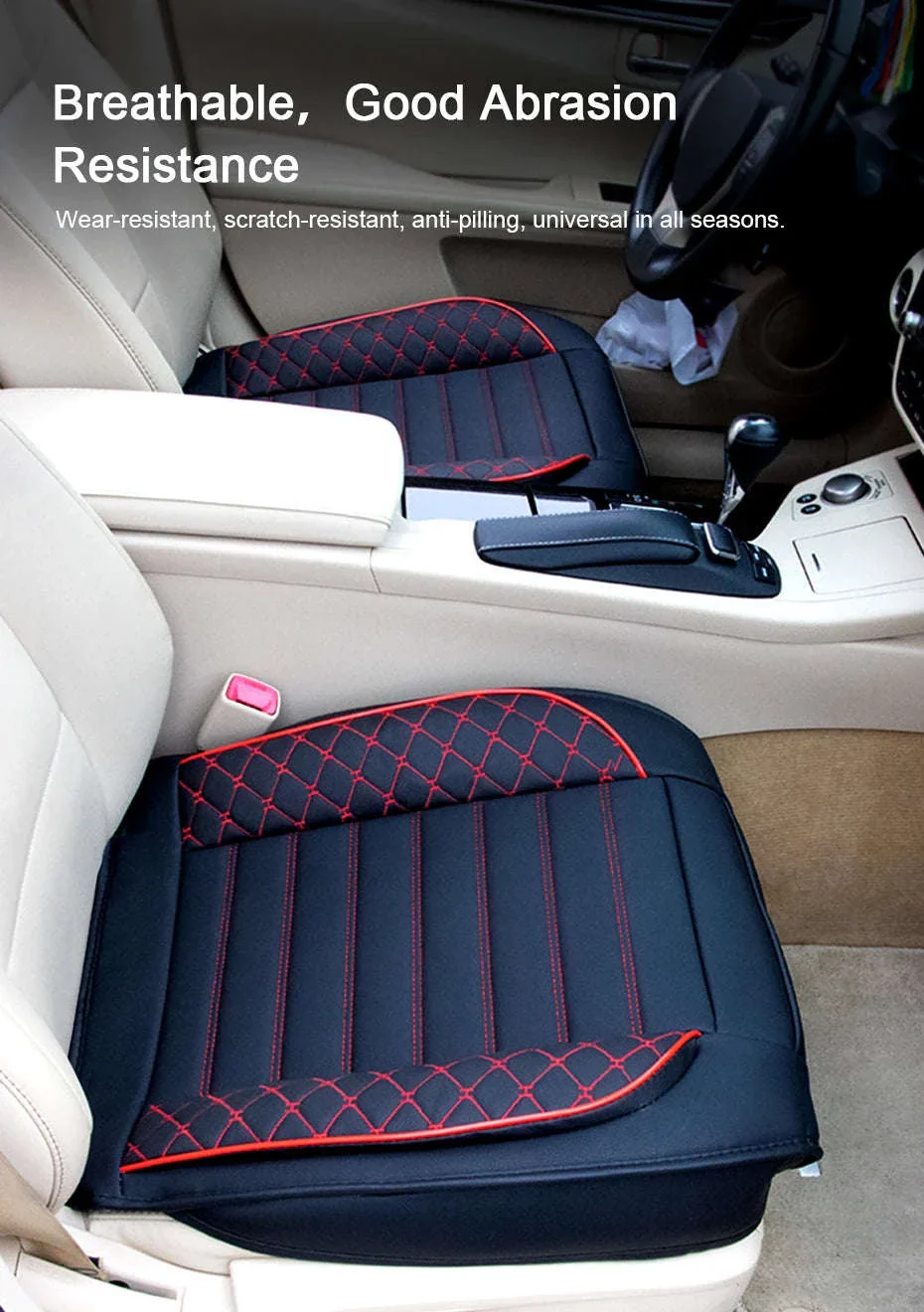 Full-Surrounded PU Leather Car Seat Cover - Image 8