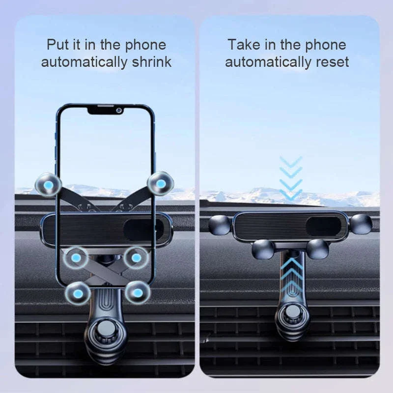 Gravity Car Phone Holder Air Vent Telescopic 360-Degree Mount - Image 4