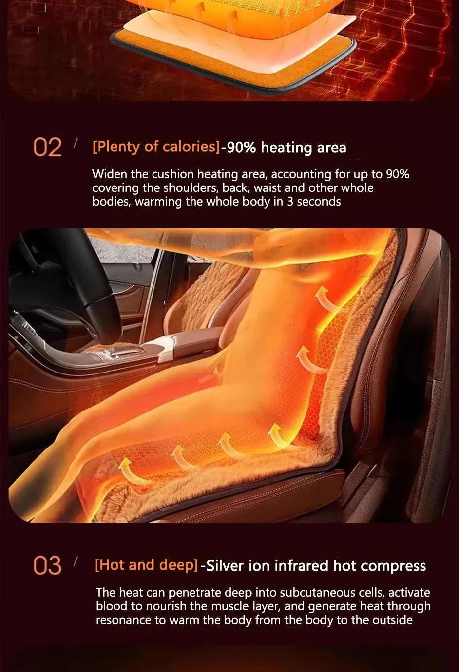 Heating Car Seat Cushion for Winter Driving - Image 12