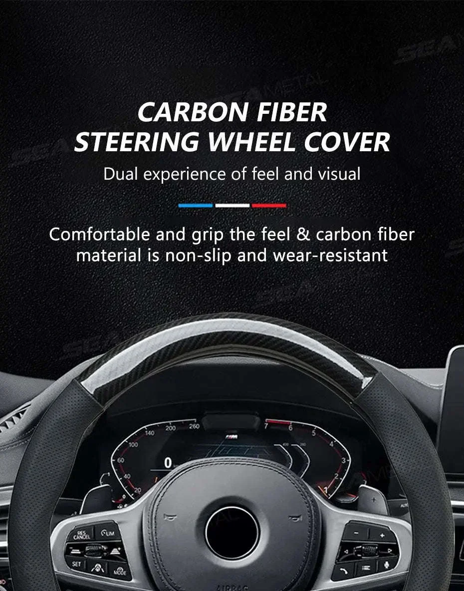 Heavy-Duty Car Steering Wheel Cover for 37-39cm Wheels - Image 7