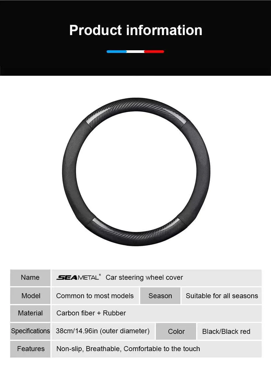 Heavy Duty Full-Wrapped Steering Wheel Cover 38cm Universal - Image 15