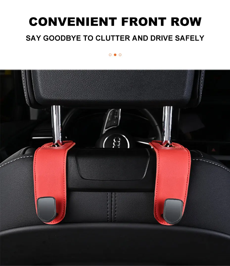 Hidden Car Back Seat Hook with Leather Cover - Image 11