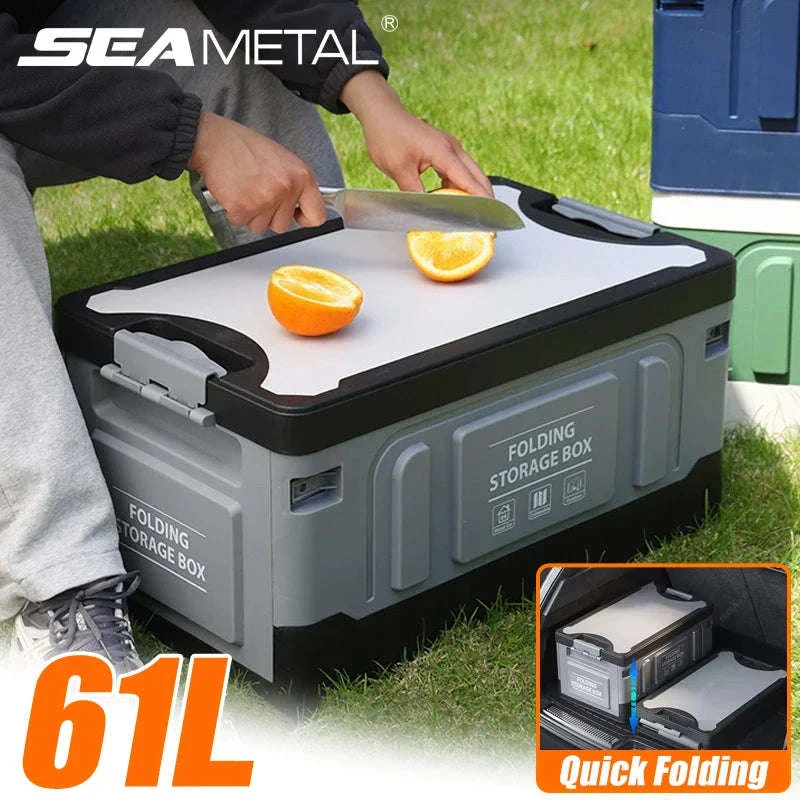 Large-Capacity Foldable Trunk Storage Box 61L
