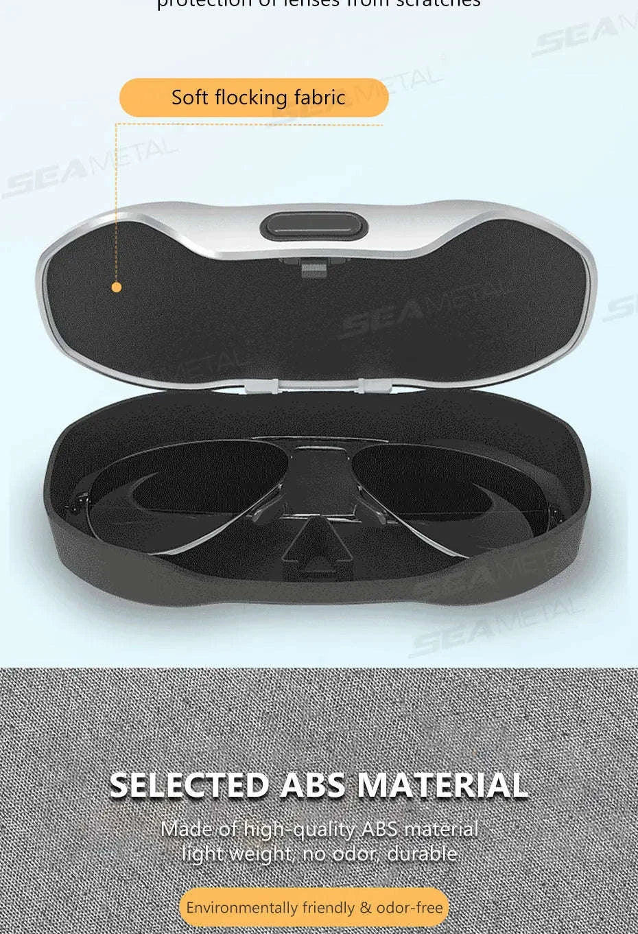 Large Car Glasses Holder Clip on Sun Visor Anti Scratch Flocking Layer - Image 15