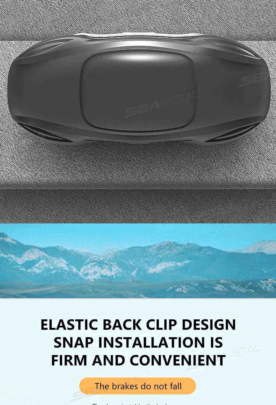 Large Car Glasses Holder Clip on Sun Visor Anti Scratch Flocking Layer - Image 16