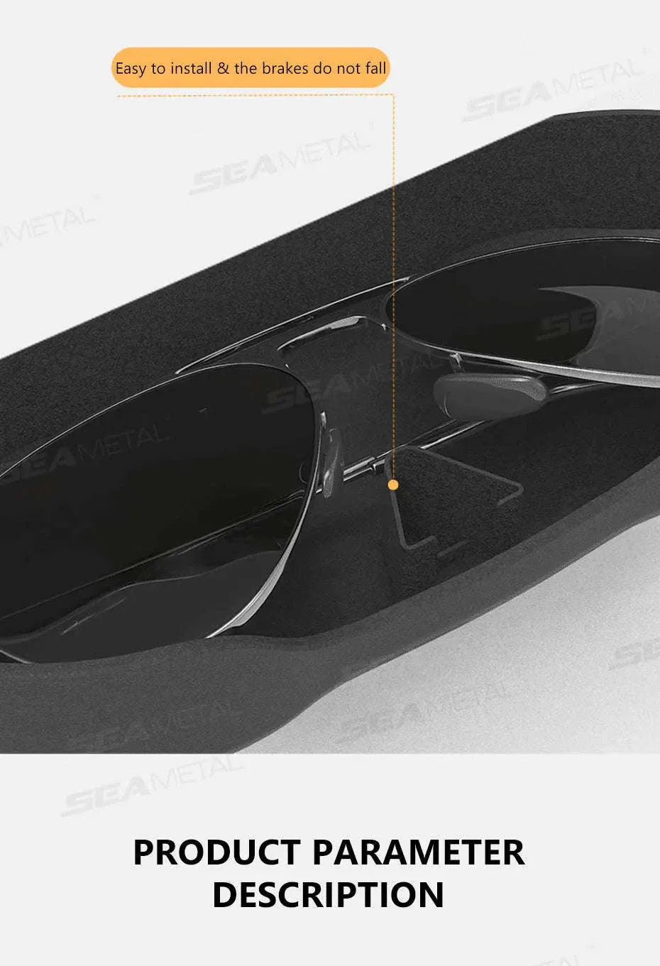 Large Car Glasses Holder Clip on Sun Visor Anti Scratch Flocking Layer - Image 18