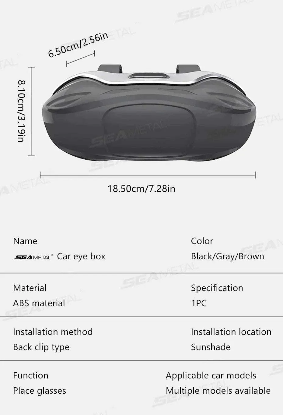 Large Car Glasses Holder Clip on Sun Visor Anti Scratch Flocking Layer - Image 19