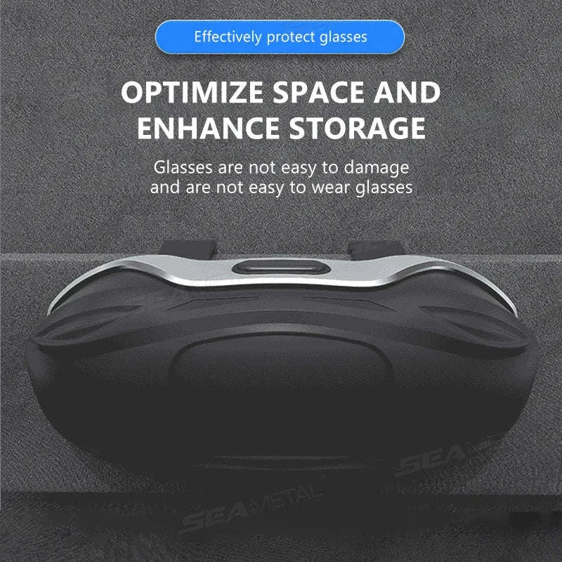 Large Car Glasses Holder Clip on Sun Visor Anti Scratch Flocking Layer - Image 2