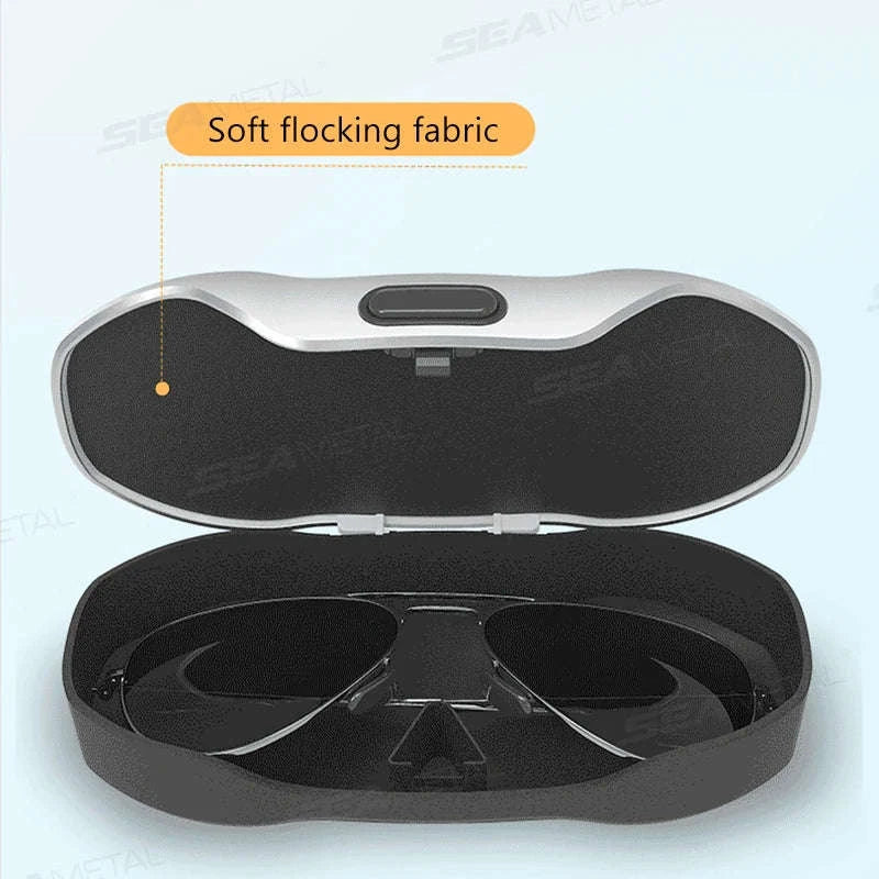 Large Car Glasses Holder Clip on Sun Visor Anti Scratch Flocking Layer - Image 3