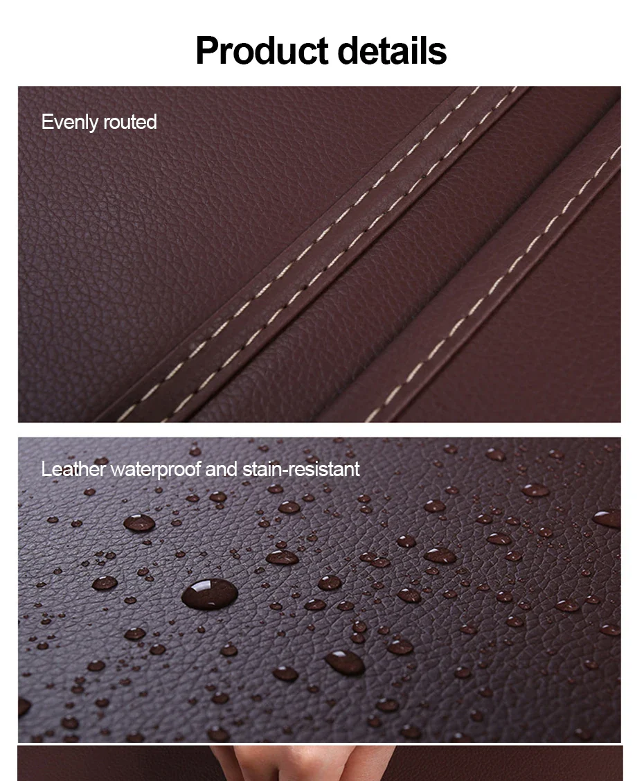 Leather Car Seat Back Protector with Storage Pocket - Image 11
