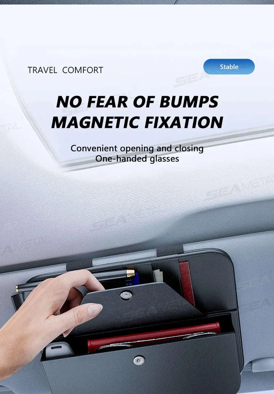 Car Sun Visor Organizer Multi-Pocket Storage Bag - Image 11