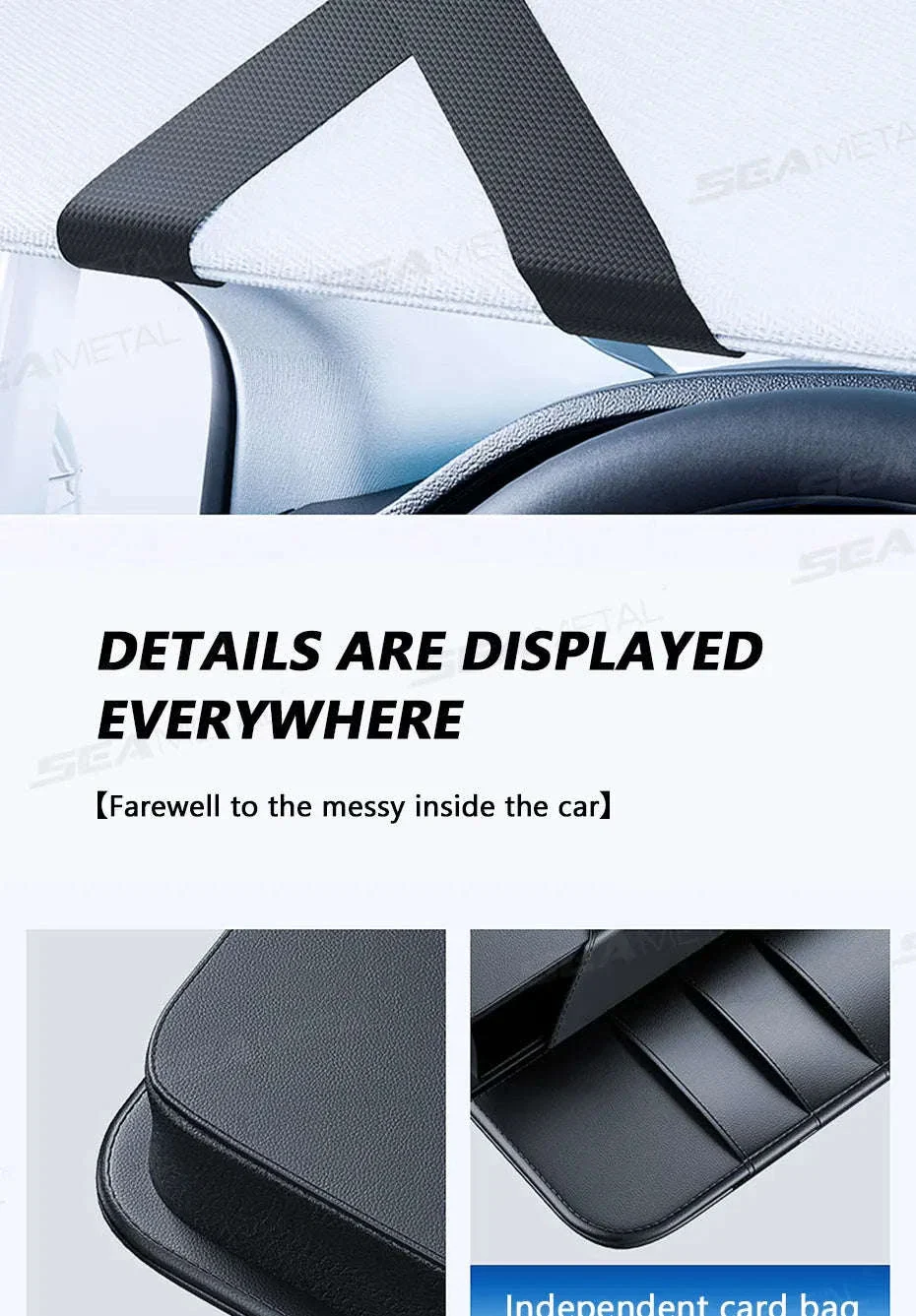 Car Sun Visor Organizer Multi-Pocket Storage Bag - Image 16