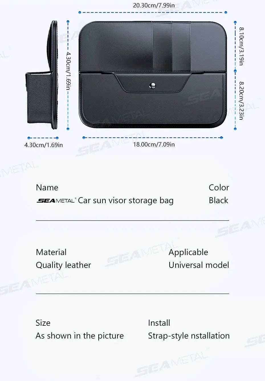 Car Sun Visor Organizer Multi-Pocket Storage Bag - Image 18