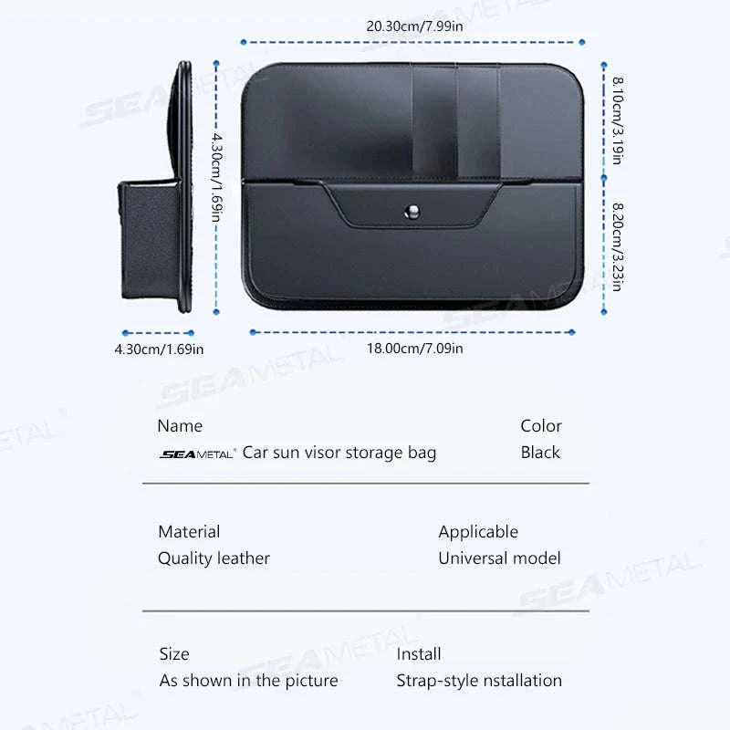 Car Sun Visor Organizer Multi-Pocket Storage Bag - Image 6