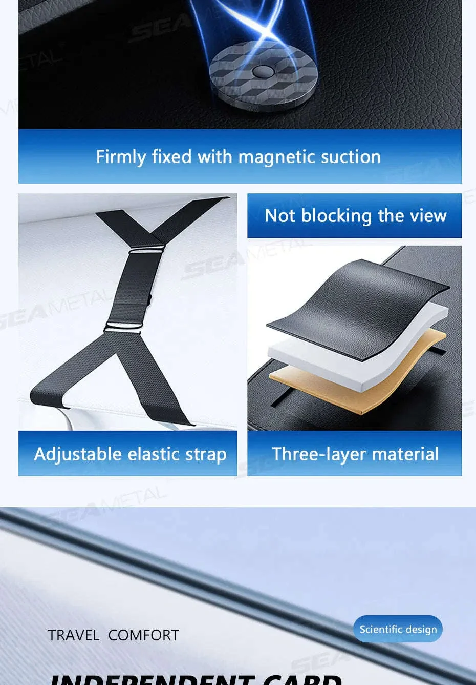 Car Sun Visor Organizer Multi-Pocket Storage Bag - Image 9