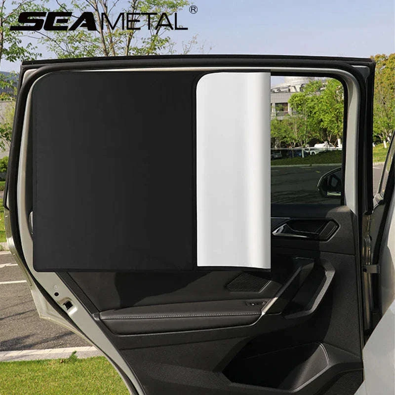 Magnetic Car Side Window Curtain 2Pcs Privacy Sun Shade