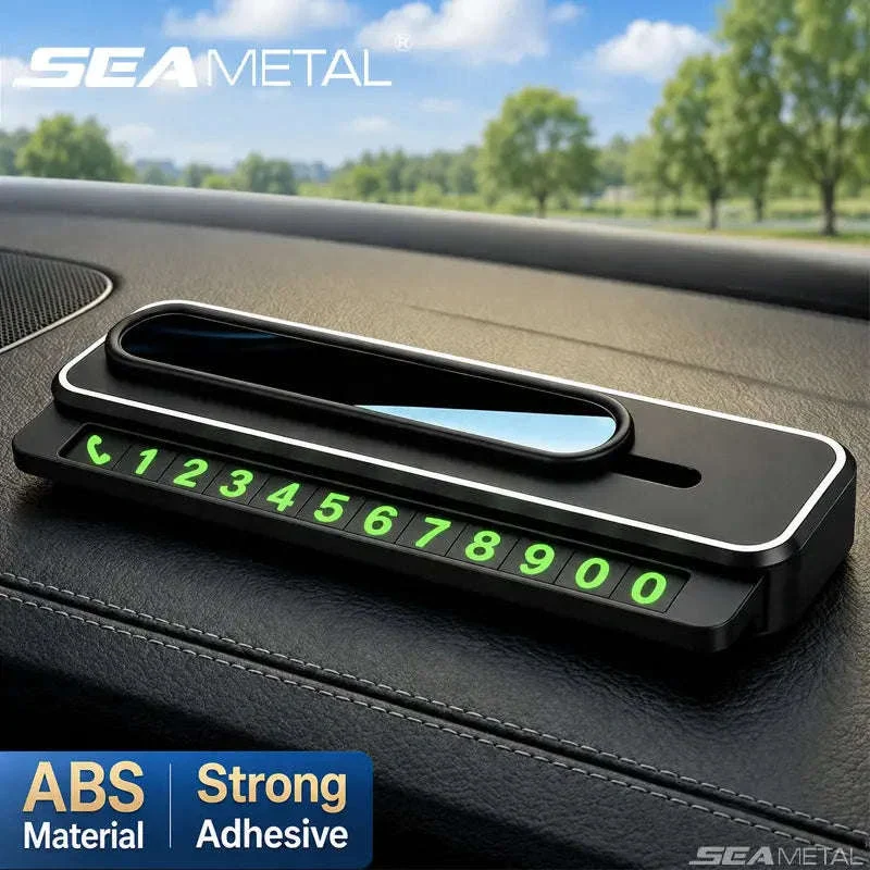 Mini Portable Phone Number Plate with Dual Number Display