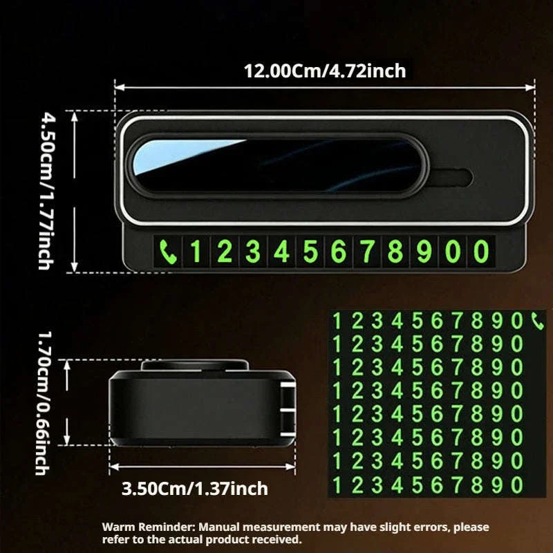 Mini Portable Phone Number Plate with Dual Number Display - Image 6