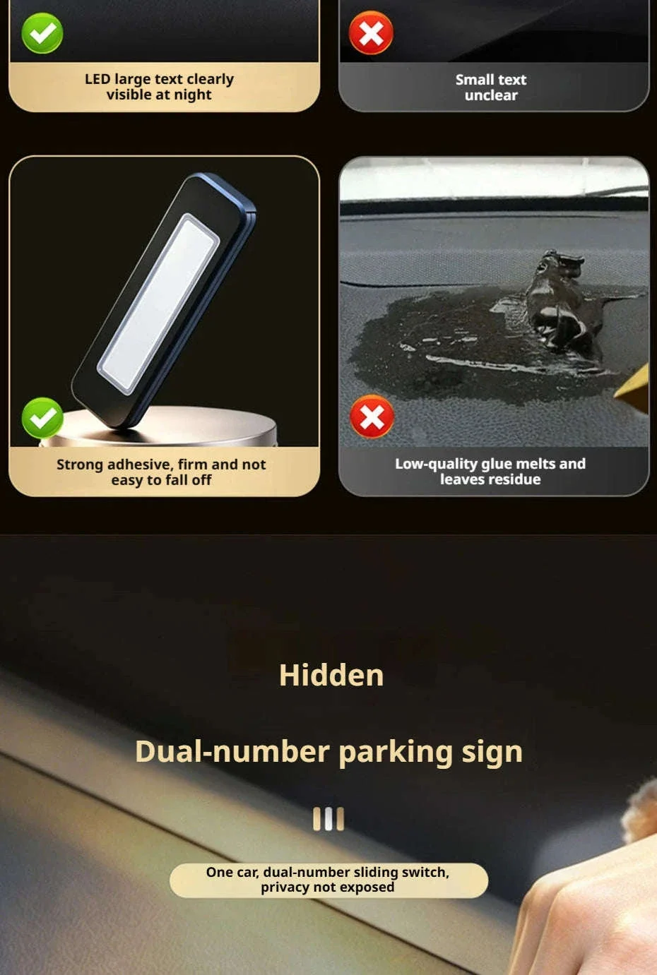 Mini Portable Phone Number Plate with Dual Number Display - Image 8
