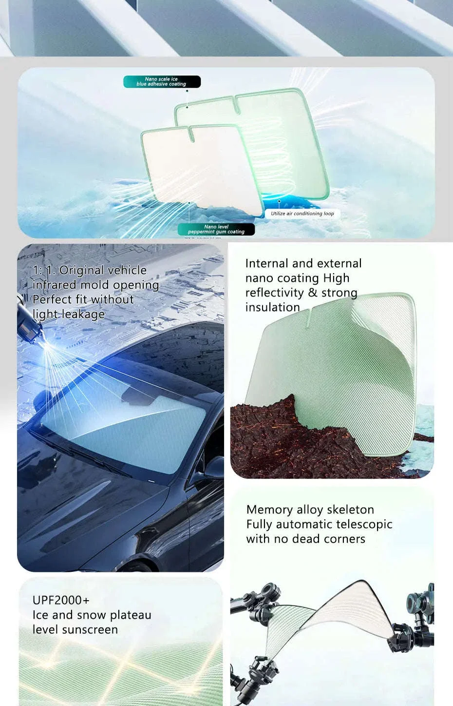 Windshield Sun Shade for Car Cooling and Sun Protection - Image 10