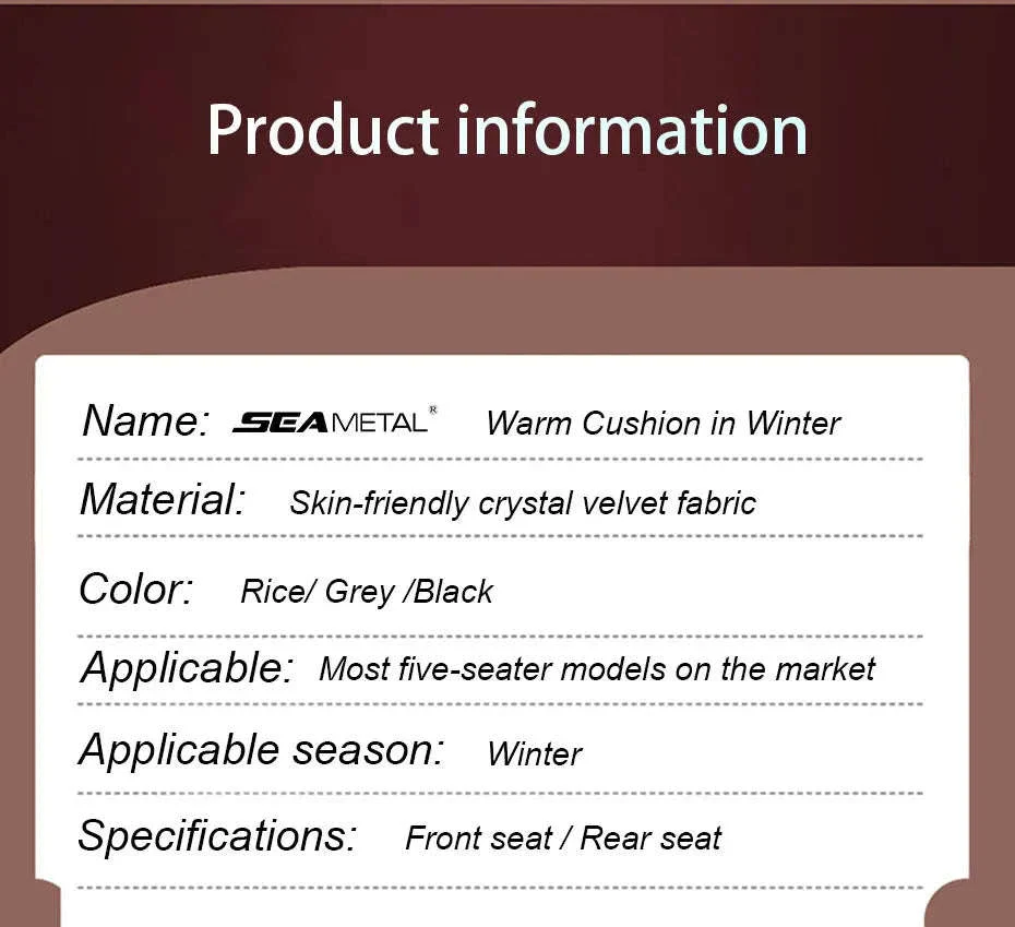 Plush Car Seat Cover Winter Warm Anti-Slip Seat Cushion - Image 16