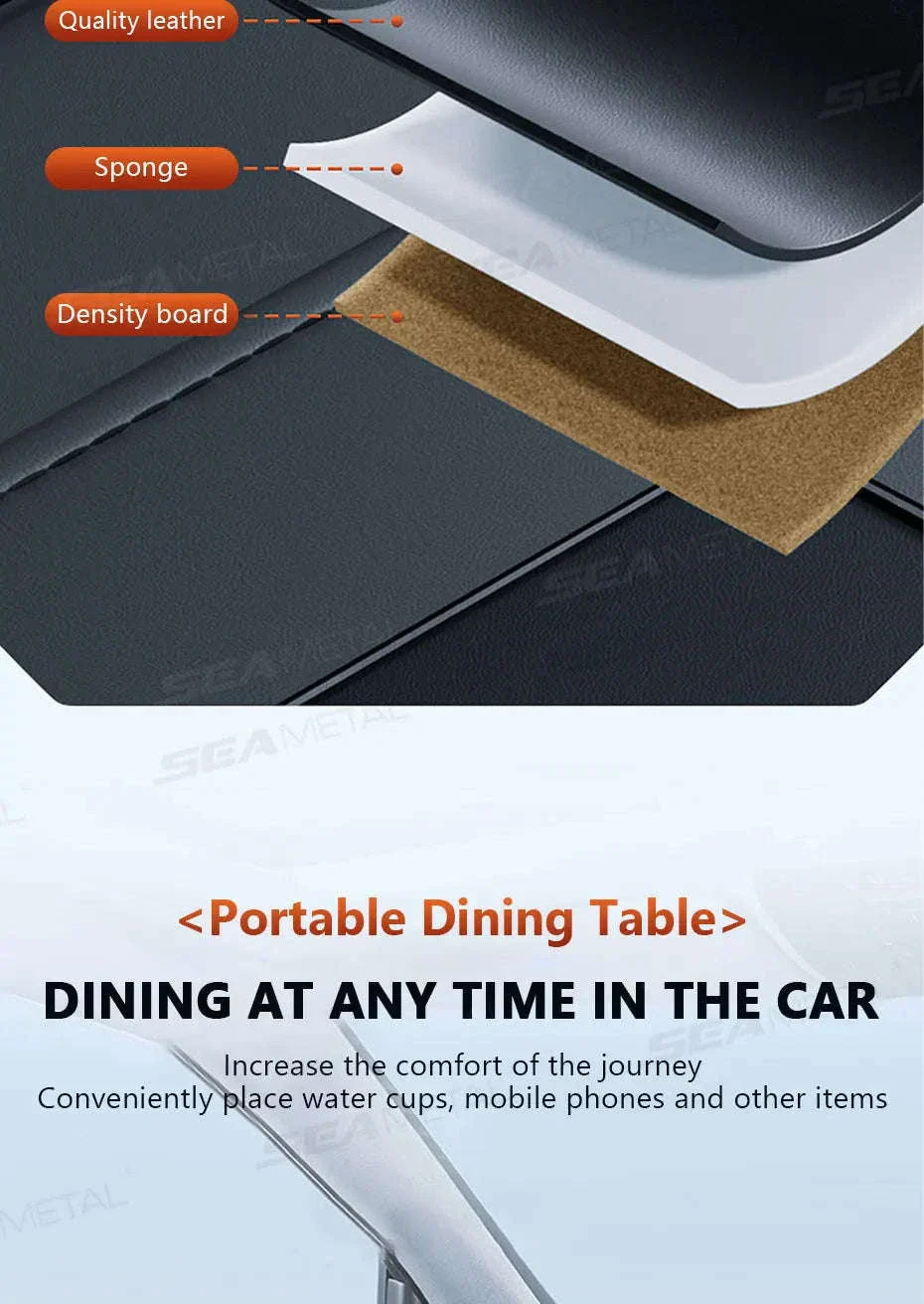 Portable Steering Wheel Foldable Tray with Multi-Pocket Storage - Image 13