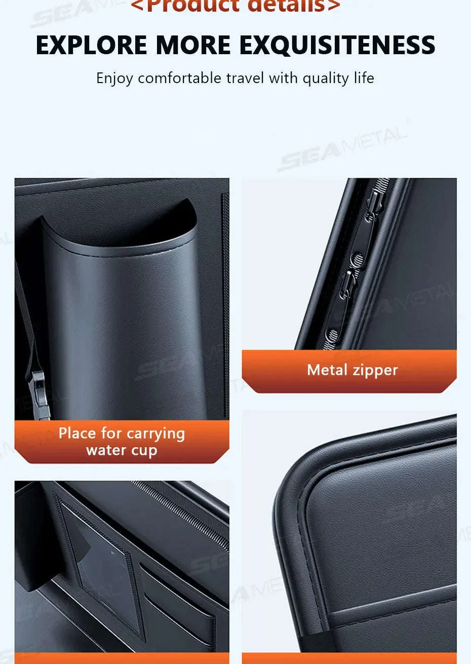 Portable Steering Wheel Foldable Tray with Multi-Pocket Storage - Image 18