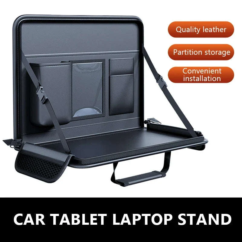 Portable Steering Wheel Foldable Tray with Multi-Pocket Storage - Image 21