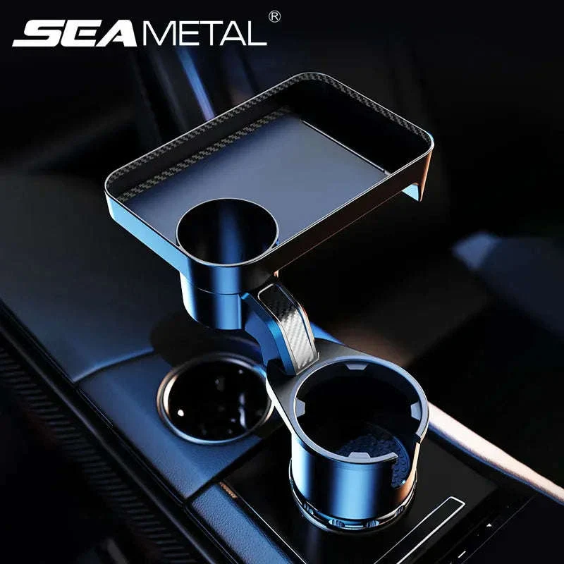 Premium Car Cup Holder Expander with Tray