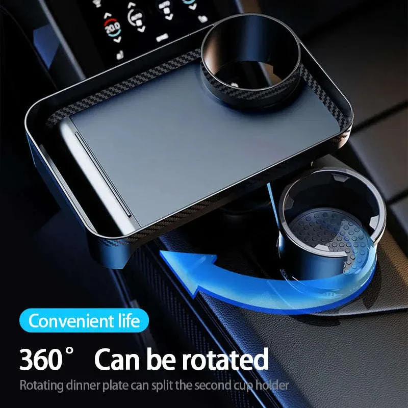 Premium Car Cup Holder Expander with Tray - Image 5