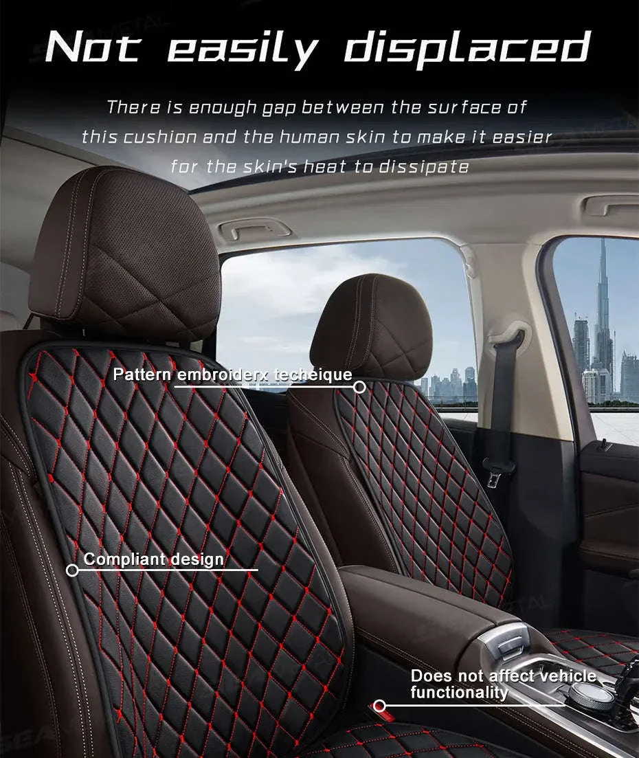 Premium Car Seat Cushion Leather Anti-Slip Breathable Car Seat Protector - Image 11