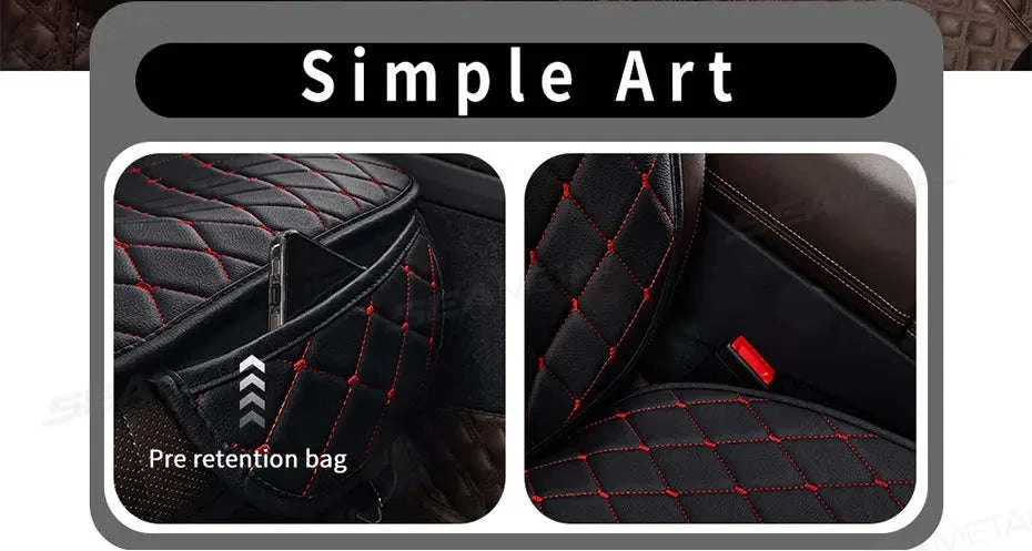 Premium Car Seat Cushion Leather Anti-Slip Breathable Car Seat Protector - Image 22