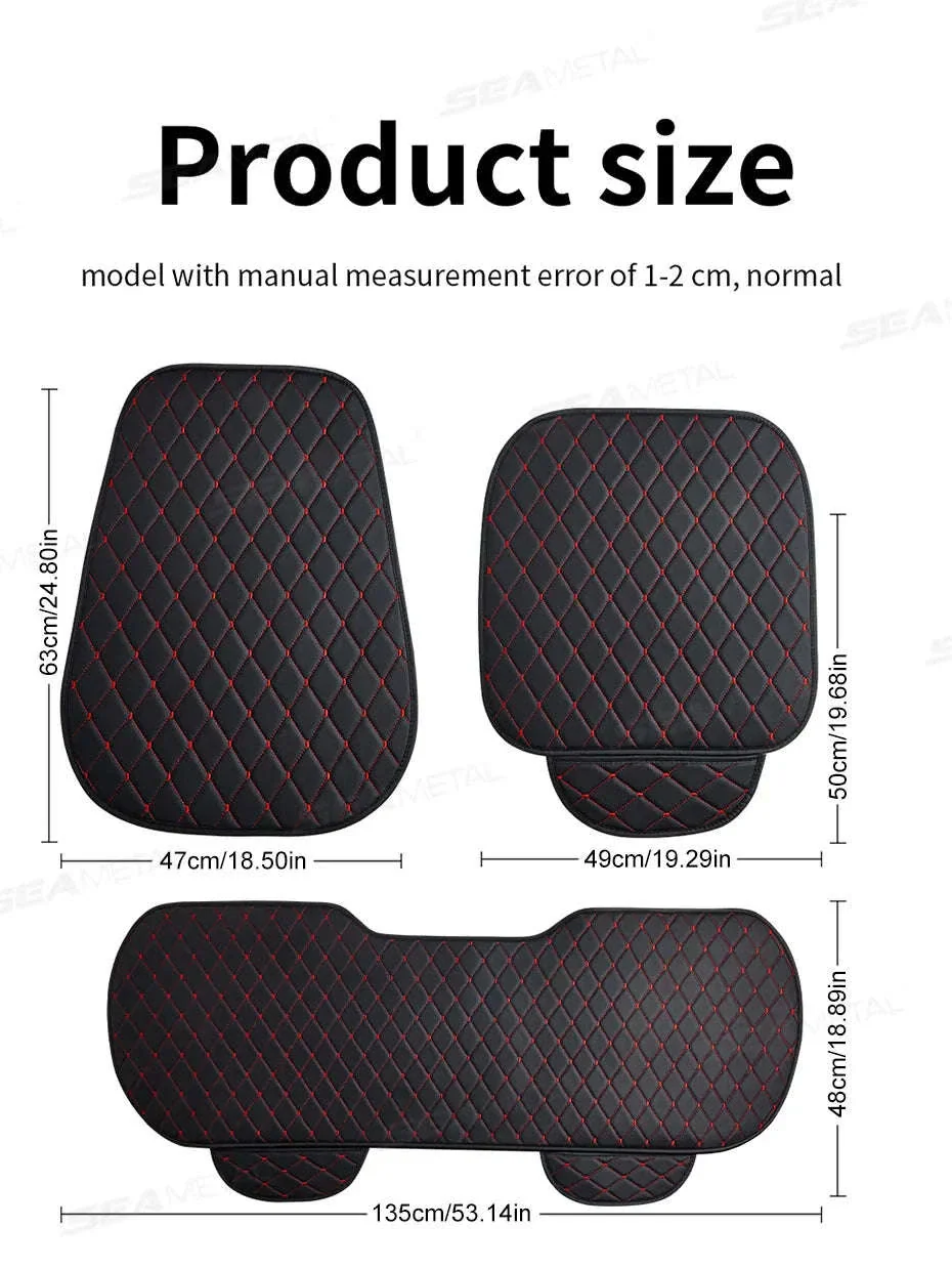 Premium Car Seat Cushion Leather Anti-Slip Breathable Car Seat Protector - Image 23